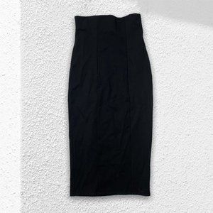 Unique Vintage High Waisted Wiggle Skirt Black